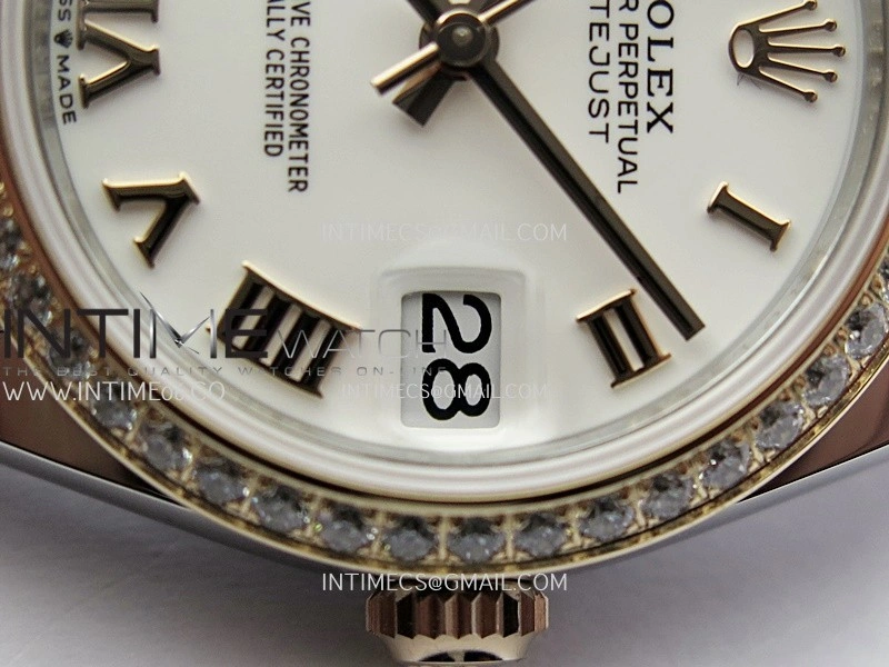 DateJust 31mm 904L SS RG AR+F Best Edition White Dial Roman Marker On 904L SS RG Oyster Bracelet A2236