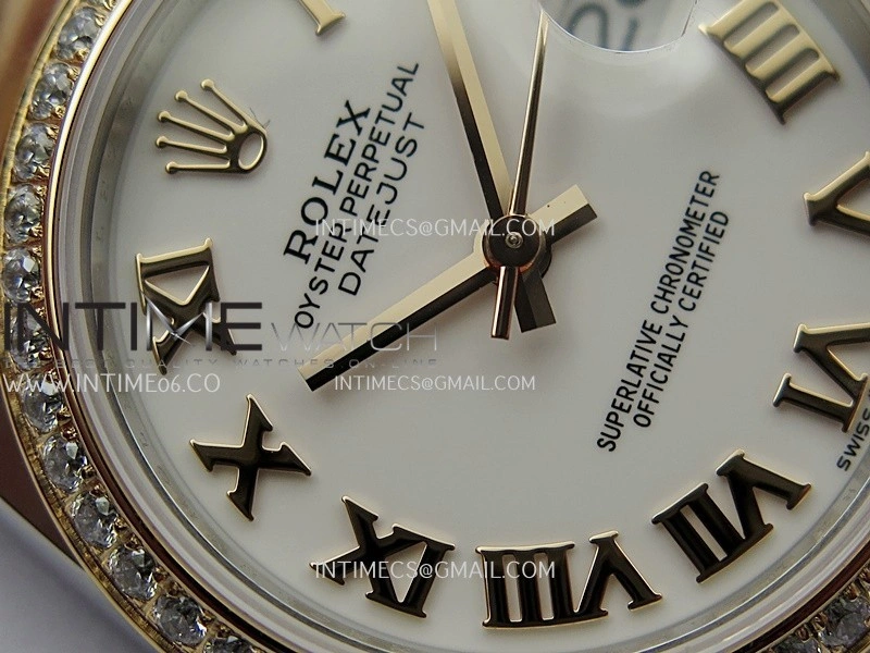 DateJust 31mm 904L SS RG AR+F Best Edition White Dial Roman Marker On 904L SS RG Oyster Bracelet A2236