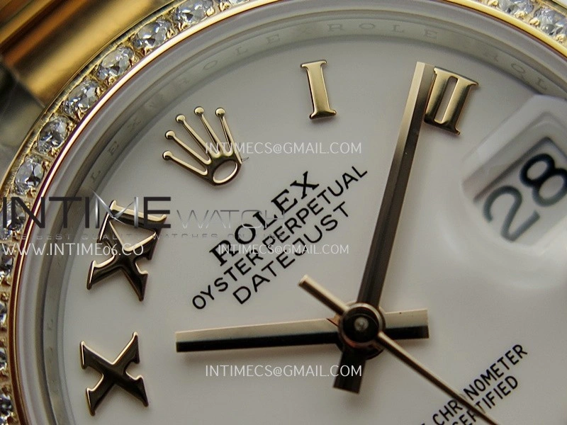 DateJust 31mm 904L SS RG AR+F Best Edition White Dial Roman Marker On 904L SS RG Oyster Bracelet A2236