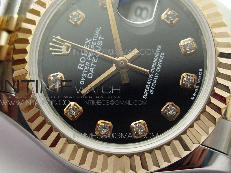 Datejust 28mm 279173 SS RG BP Best Edition Black Crystal Markers Dial on SS RG Jubilee Bracelet ETA2671