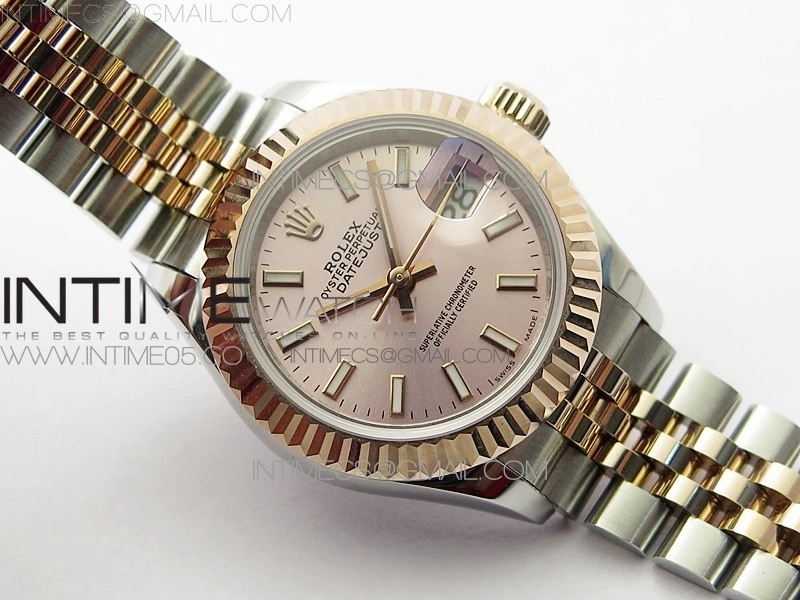 Datejust 28mm 279173 SS RG BP Best Edition Silver Sticks Markers Dial on SS RG Jubilee Bracelet ETA2671