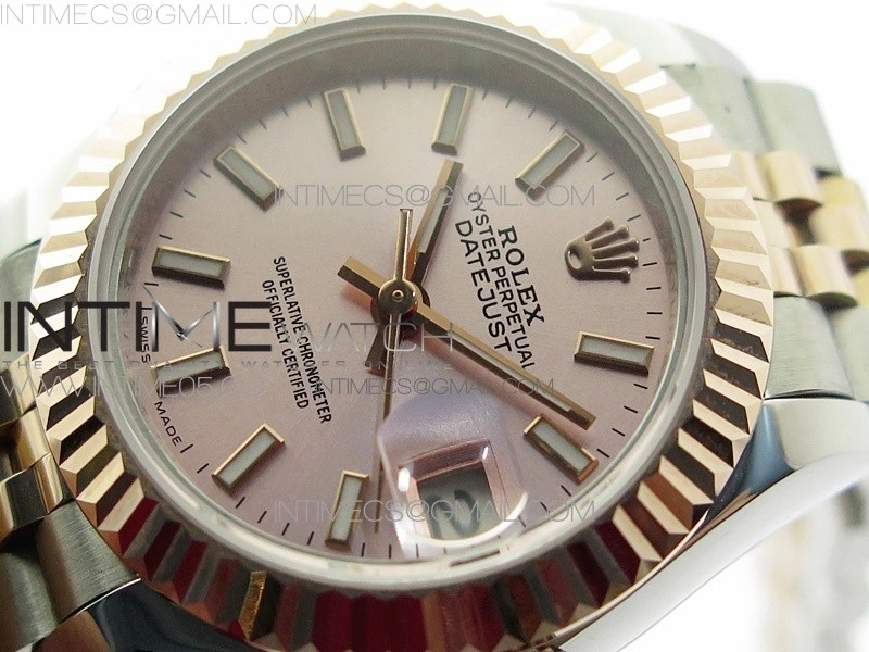 Datejust 28mm 279173 SS RG BP Best Edition Silver Sticks Markers Dial on SS RG Jubilee Bracelet ETA2671