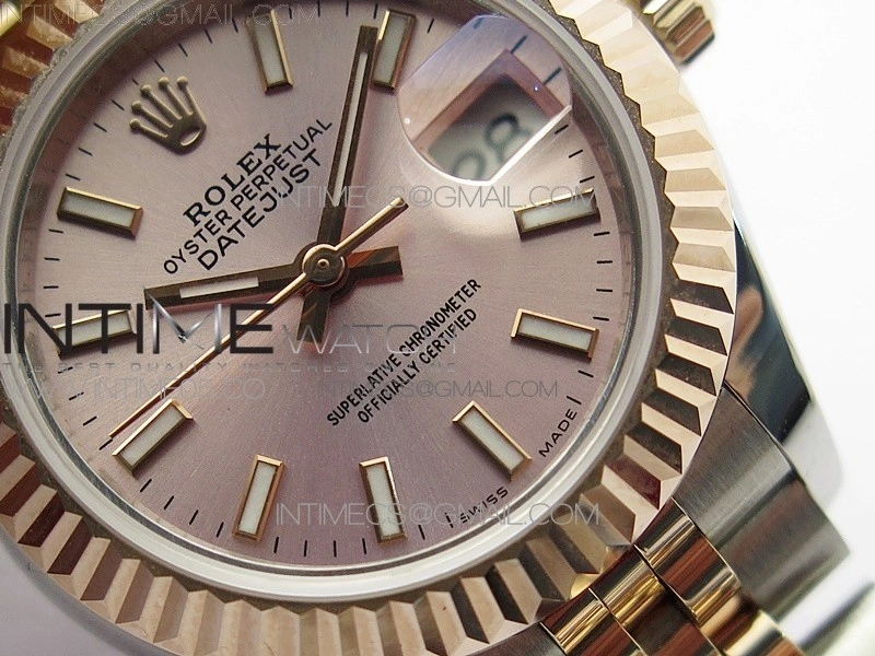 Datejust 28mm 279173 SS RG BP Best Edition Silver Sticks Markers Dial on SS RG Jubilee Bracelet ETA2671