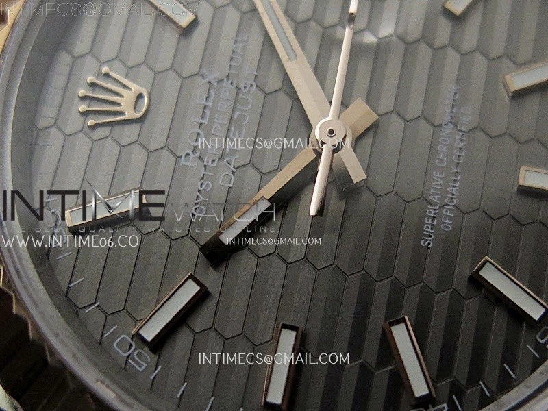 DateJust 126331 904L SS RG JDF 1:1 Best Edition Gray Fluted Dial Stick Markers on Jubilee SS RG Bracelet