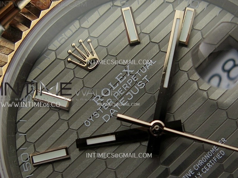 DateJust 126331 904L SS RG JDF 1:1 Best Edition Gray Fluted Dial Stick Markers on Jubilee SS RG Bracelet