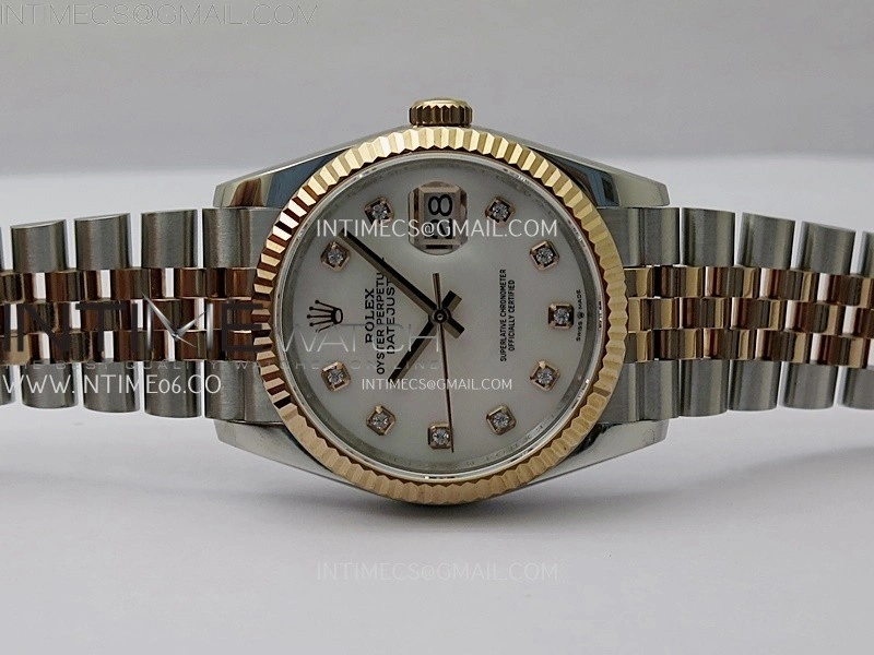 DateJust 126231 904L SS RG JDF 1:1 Best Edition White MOP Dial Diamond Markers on Jubilee SS RG Bracelet