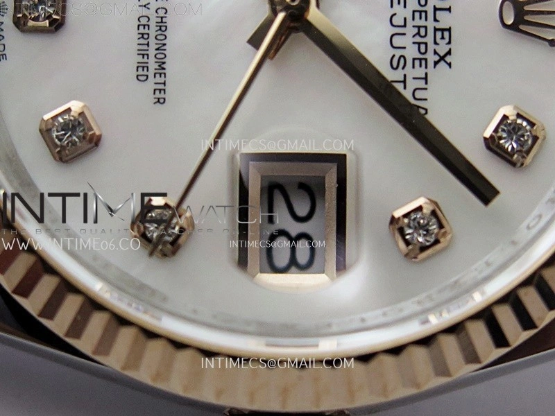 DateJust 126231 904L SS RG JDF 1:1 Best Edition White MOP Dial Diamond Markers on Jubilee SS RG Bracelet