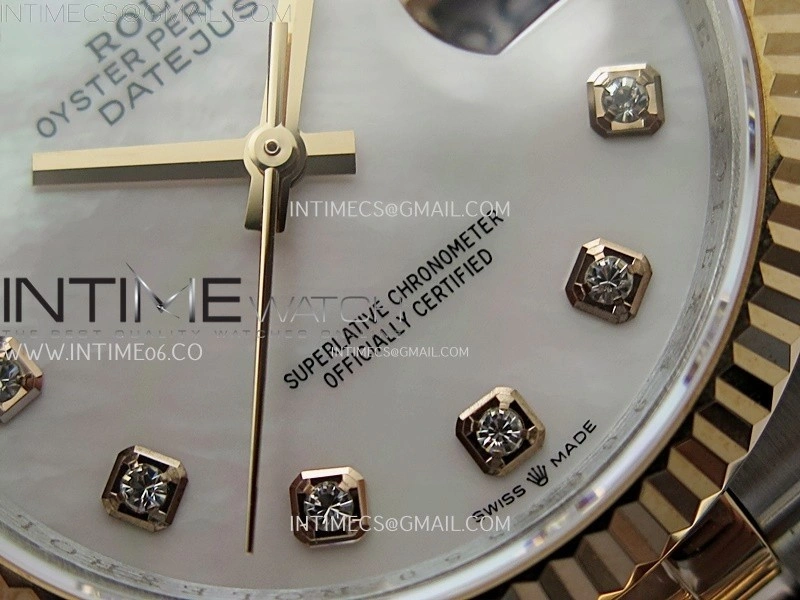 DateJust 126231 904L SS RG JDF 1:1 Best Edition White MOP Dial Diamond Markers on Jubilee SS RG Bracelet