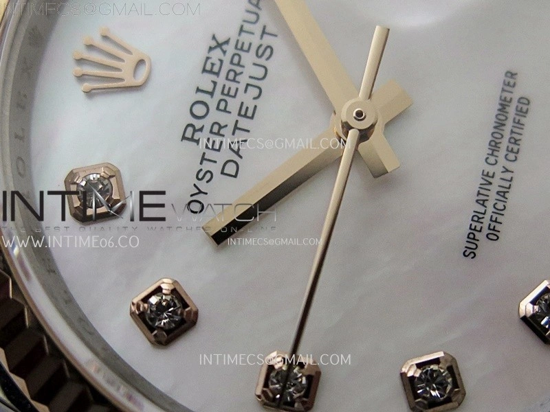 DateJust 126231 904L SS RG JDF 1:1 Best Edition White MOP Dial Diamond Markers on Jubilee SS RG Bracelet