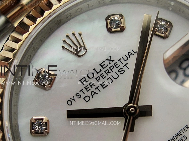 DateJust 126231 904L SS RG JDF 1:1 Best Edition White MOP Dial Diamond Markers on Jubilee SS RG Bracelet