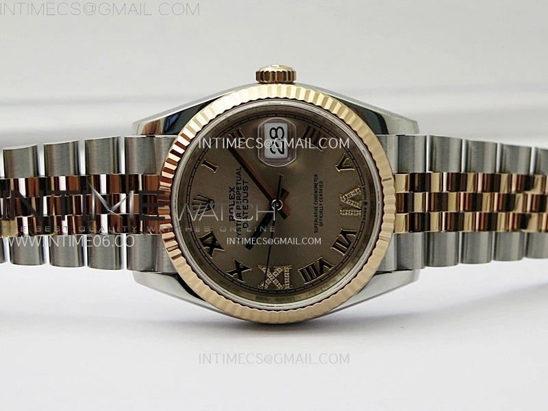 DateJust 36 SS 126231 904L SS RG VSF 1:1 Best Edition Rose Gold Dial Roman Markers on Jubilee Bracelet VS3235