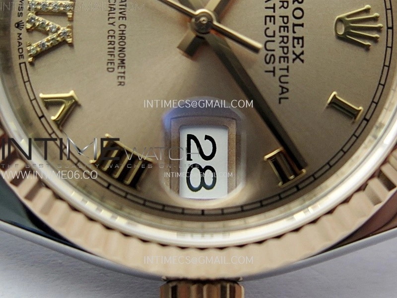 DateJust 36 SS 126231 904L SS RG VSF 1:1 Best Edition Rose Gold Dial Roman Markers on Jubilee Bracelet VS3235
