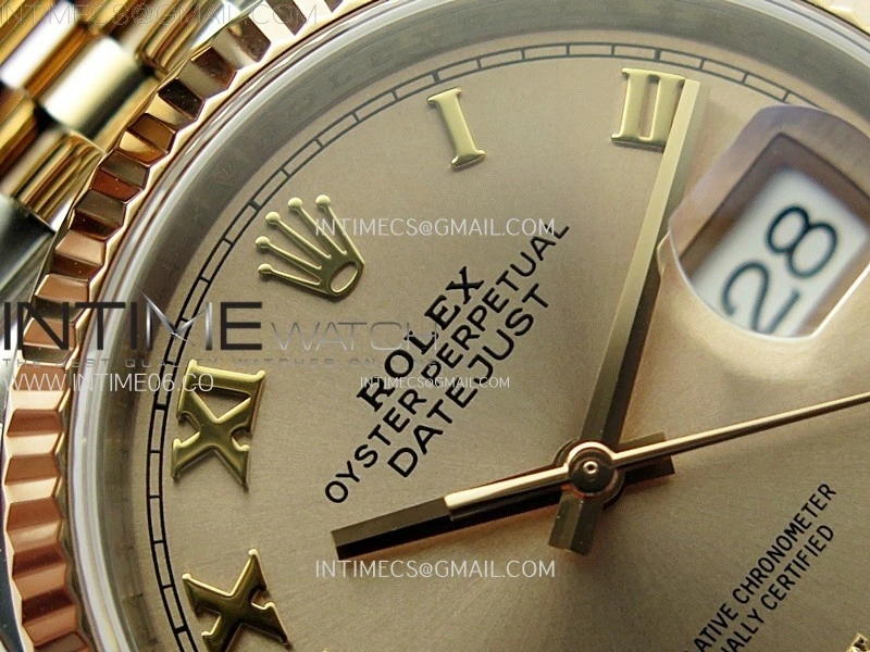 DateJust 36 SS 126231 904L SS RG VSF 1:1 Best Edition Rose Gold Dial Roman Markers on Jubilee Bracelet VS3235