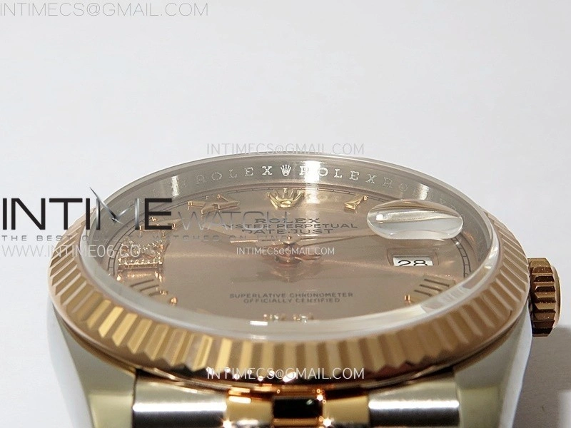 DateJust 36 SS 126231 904L SS RG VSF 1:1 Best Edition Rose Gold Dial Roman Markers on Jubilee Bracelet VS3235