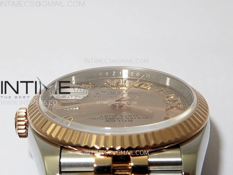 DateJust 36 SS 126231 904L SS RG VSF 1:1 Best Edition Rose Gold Dial Roman Markers on Jubilee Bracelet VS3235