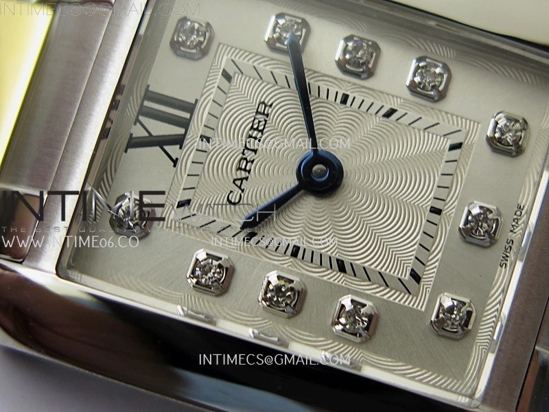 Tank Anglaise 30mm SS YG 8848F 1:1 Best Edition White Dial Diamond Marker on SS Bracelet Ronda Quartz