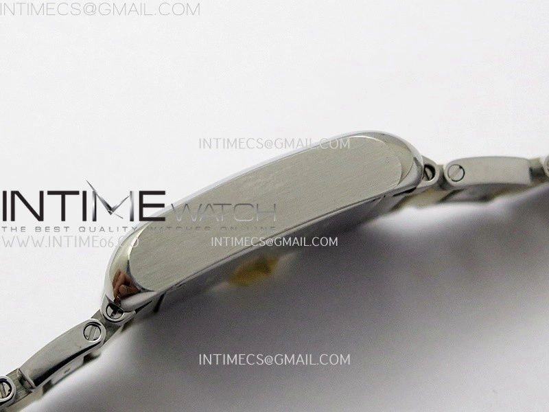 Tank Anglaise 30mm SS YG 8848F 1:1 Best Edition White Dial Diamond Marker on SS Bracelet Ronda Quartz
