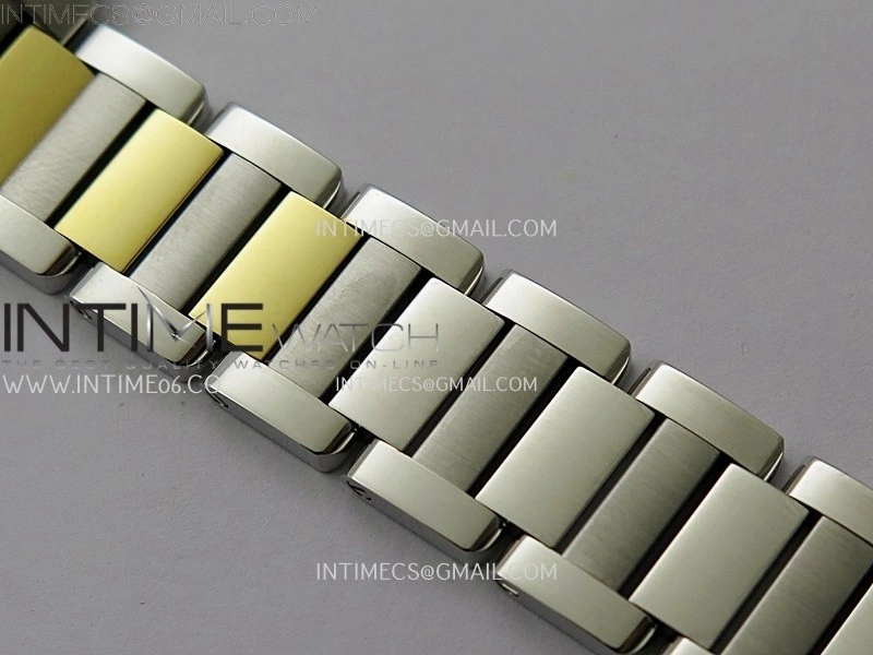 Tank Anglaise 30mm SS YG 8848F 1:1 Best Edition White Dial Diamond Marker on SS Bracelet Ronda Quartz