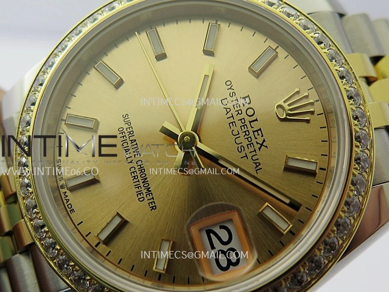 DateJust 31mm 904L SS YG AR+F Best Edition Gold Dial Stick Marker On 904L SS YG Jubilee Bracelet A2236