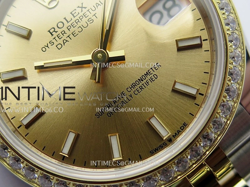 DateJust 31mm 904L SS YG AR+F Best Edition Gold Dial Stick Marker On 904L SS YG Jubilee Bracelet A2236