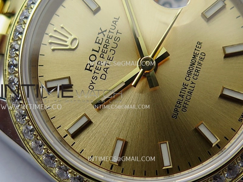 DateJust 31mm 904L SS YG AR+F Best Edition Gold Dial Stick Marker On 904L SS YG Jubilee Bracelet A2236
