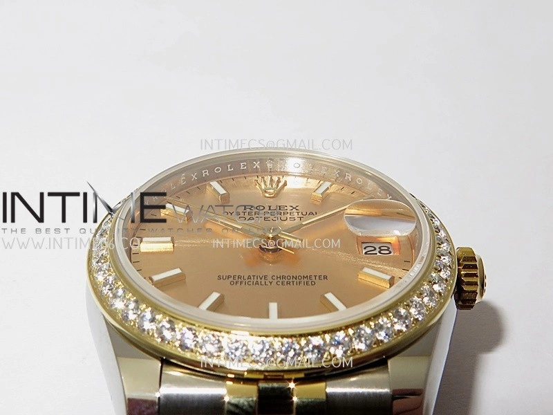 DateJust 31mm 904L SS YG AR+F Best Edition Gold Dial Stick Marker On 904L SS YG Jubilee Bracelet A2236
