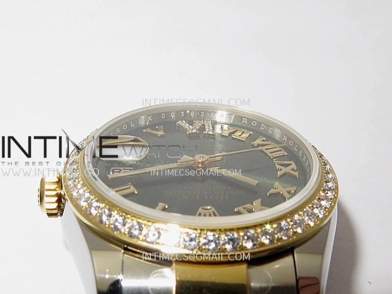 DateJust 31mm 904L SS YG AR+F Best Edition Green Dial Roman Marker On 904L SS YG Oyster Bracelet A2236