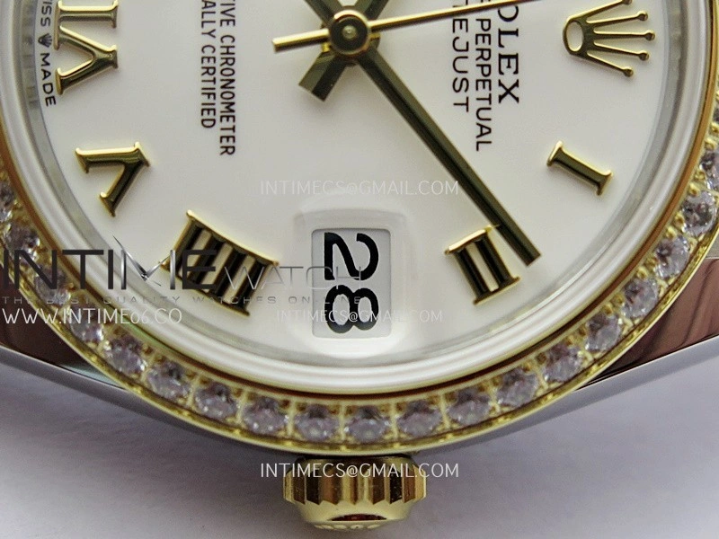 DateJust 31mm 904L SS YG AR+F Best Edition White Dial Roman Marker On 904L SS YG Oyster Bracelet A2236