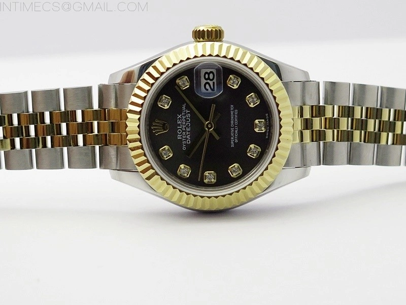 Datejust 28mm 279173 SS YG BP Best Edition Gray Crystals Markers Dial on SS YG Jubilee Bracelet ETA2671