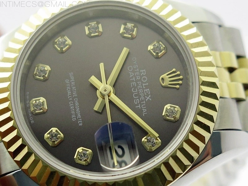Datejust 28mm 279173 SS YG BP Best Edition Gray Crystals Markers Dial on SS YG Jubilee Bracelet ETA2671