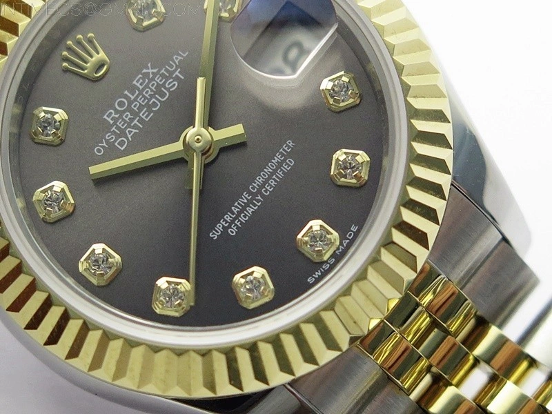 Datejust 28mm 279173 SS YG BP Best Edition Gray Crystals Markers Dial on SS YG Jubilee Bracelet ETA2671