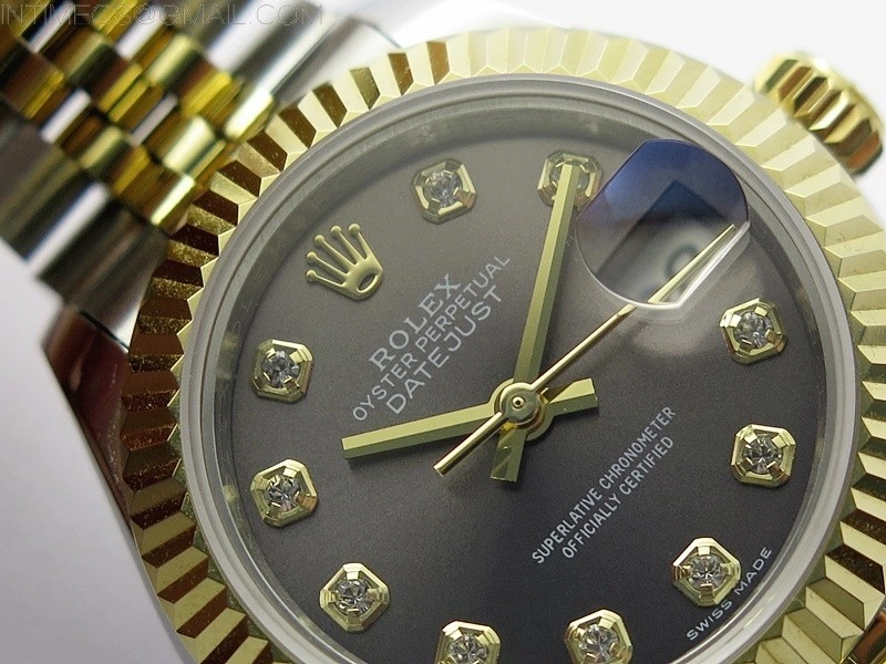 Datejust 28mm 279173 SS YG BP Best Edition Gray Crystals Markers Dial on SS YG Jubilee Bracelet ETA2671
