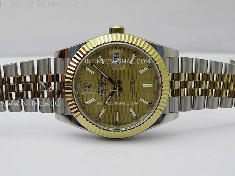 DateJust 126333 904L SS YG JDF 1:1 Best Edition Gold Fluted Dial Stick Markers on Jubilee SS YG Bracelet