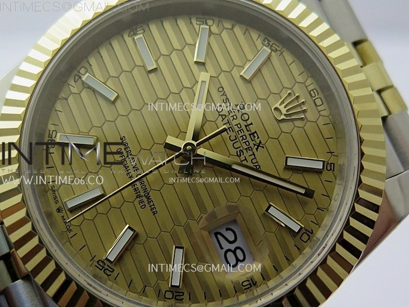 DateJust 126333 904L SS YG JDF 1:1 Best Edition Gold Fluted Dial Stick Markers on Jubilee SS YG Bracelet