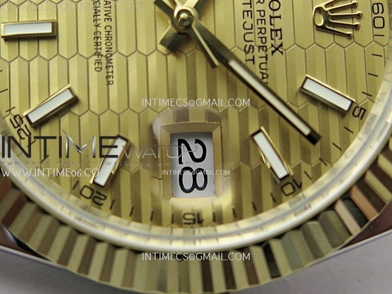 DateJust 126333 904L SS YG JDF 1:1 Best Edition Gold Fluted Dial Stick Markers on Jubilee SS YG Bracelet