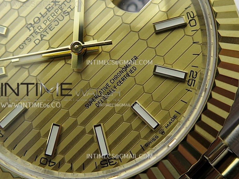 DateJust 126333 904L SS YG JDF 1:1 Best Edition Gold Fluted Dial Stick Markers on Jubilee SS YG Bracelet