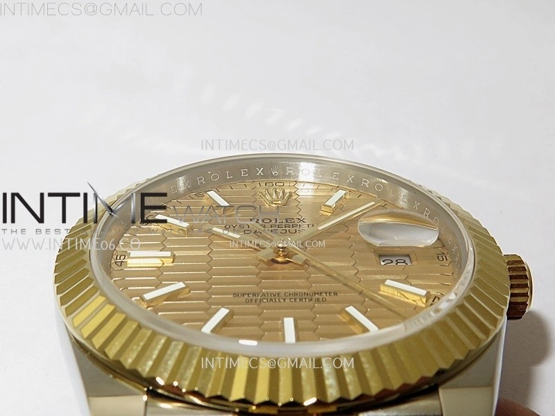 DateJust 126333 904L SS YG JDF 1:1 Best Edition Gold Fluted Dial Stick Markers on Jubilee SS YG Bracelet