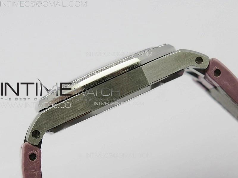 Lady Royal Oak 33mm 67620ST SS APSF 1:1 Best Edition Pink Textured Dial on Pink Leather Strap RONDA Quartz