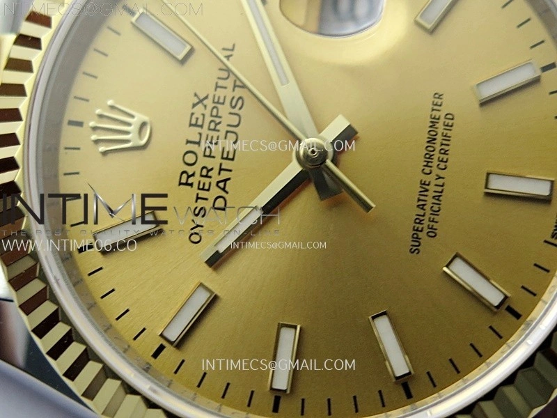 DateJust 36MM 126233 SS YG APSF 1:1 Best Edition Gold Dial Stick Markers on SS YG Jubilee Bracelet SA3235