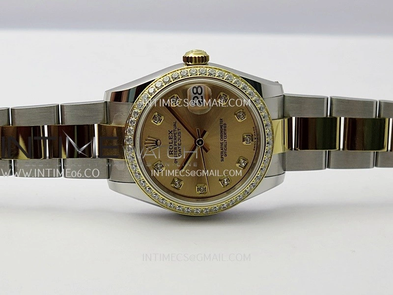 DateJust 31mm 904L SS YG AR+F Best Edition Gold Dial Diamond Marker On 904L SS YG Oyster Bracelet A2236