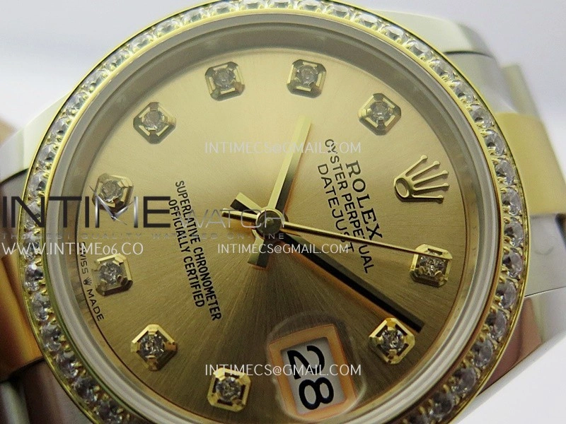 DateJust 31mm 904L SS YG AR+F Best Edition Gold Dial Diamond Marker On 904L SS YG Oyster Bracelet A2236