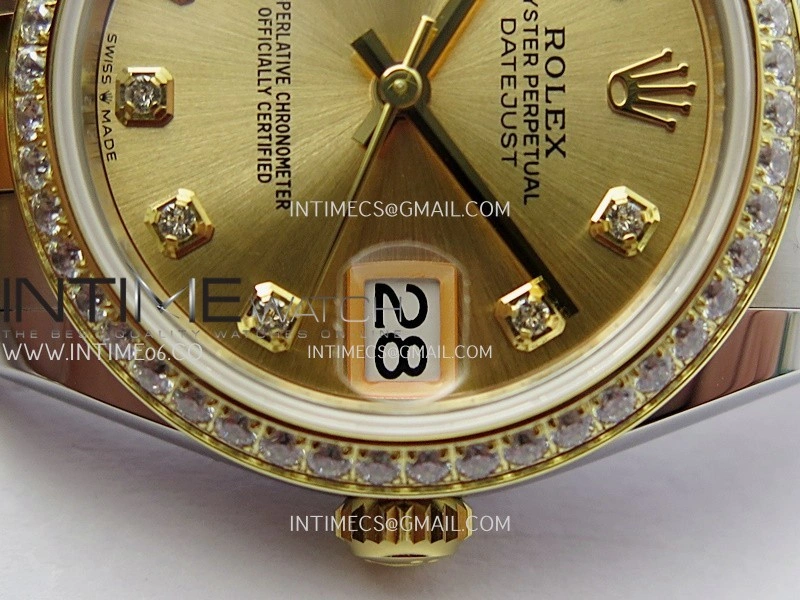 DateJust 31mm 904L SS YG AR+F Best Edition Gold Dial Diamond Marker On 904L SS YG Oyster Bracelet A2236