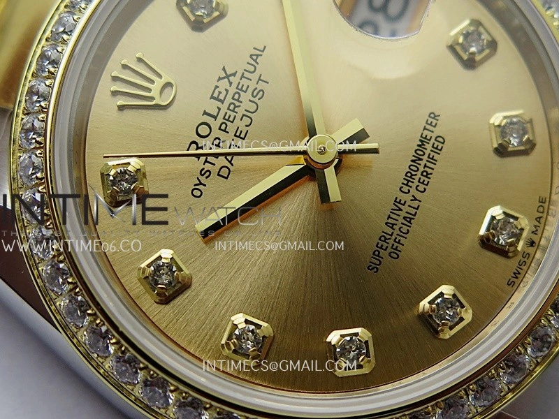 DateJust 31mm 904L SS YG AR+F Best Edition Gold Dial Diamond Marker On 904L SS YG Oyster Bracelet A2236