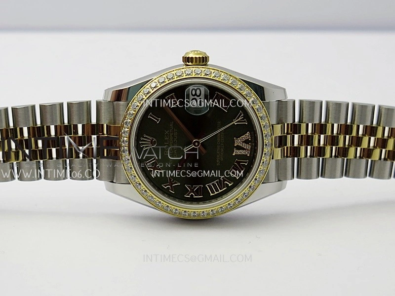 DateJust 31mm 904L SS YG AR+F Best Edition Green Dial Roman Marker On 904L SS YG Jubilee Bracelet A2236