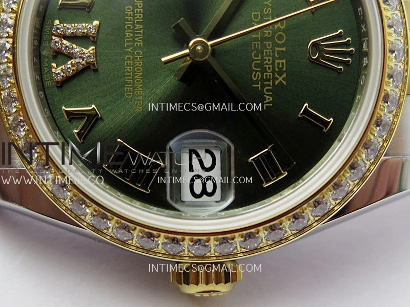 DateJust 31mm 904L SS YG AR+F Best Edition Green Dial Roman Marker On 904L SS YG Jubilee Bracelet A2236