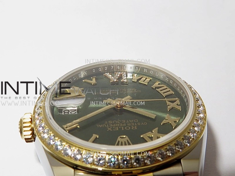DateJust 31mm 904L SS YG AR+F Best Edition Green Dial Roman Marker On 904L SS YG Jubilee Bracelet A2236