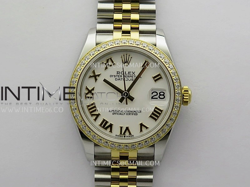 DateJust 31mm 904L SS YG AR+F Best Edition White Dial Roman Marker On 904L SS YG Jubilee Bracelet A2236