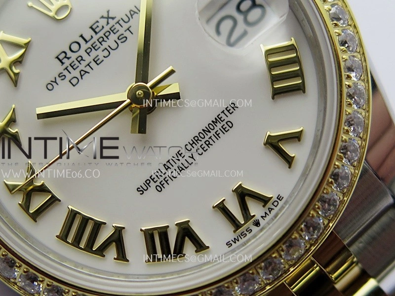 DateJust 31mm 904L SS YG AR+F Best Edition White Dial Roman Marker On 904L SS YG Jubilee Bracelet A2236