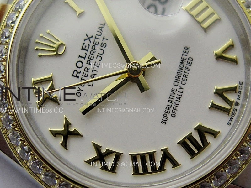 DateJust 31mm 904L SS YG AR+F Best Edition White Dial Roman Marker On 904L SS YG Jubilee Bracelet A2236