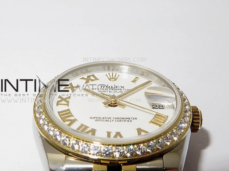 DateJust 31mm 904L SS YG AR+F Best Edition White Dial Roman Marker On 904L SS YG Jubilee Bracelet A2236